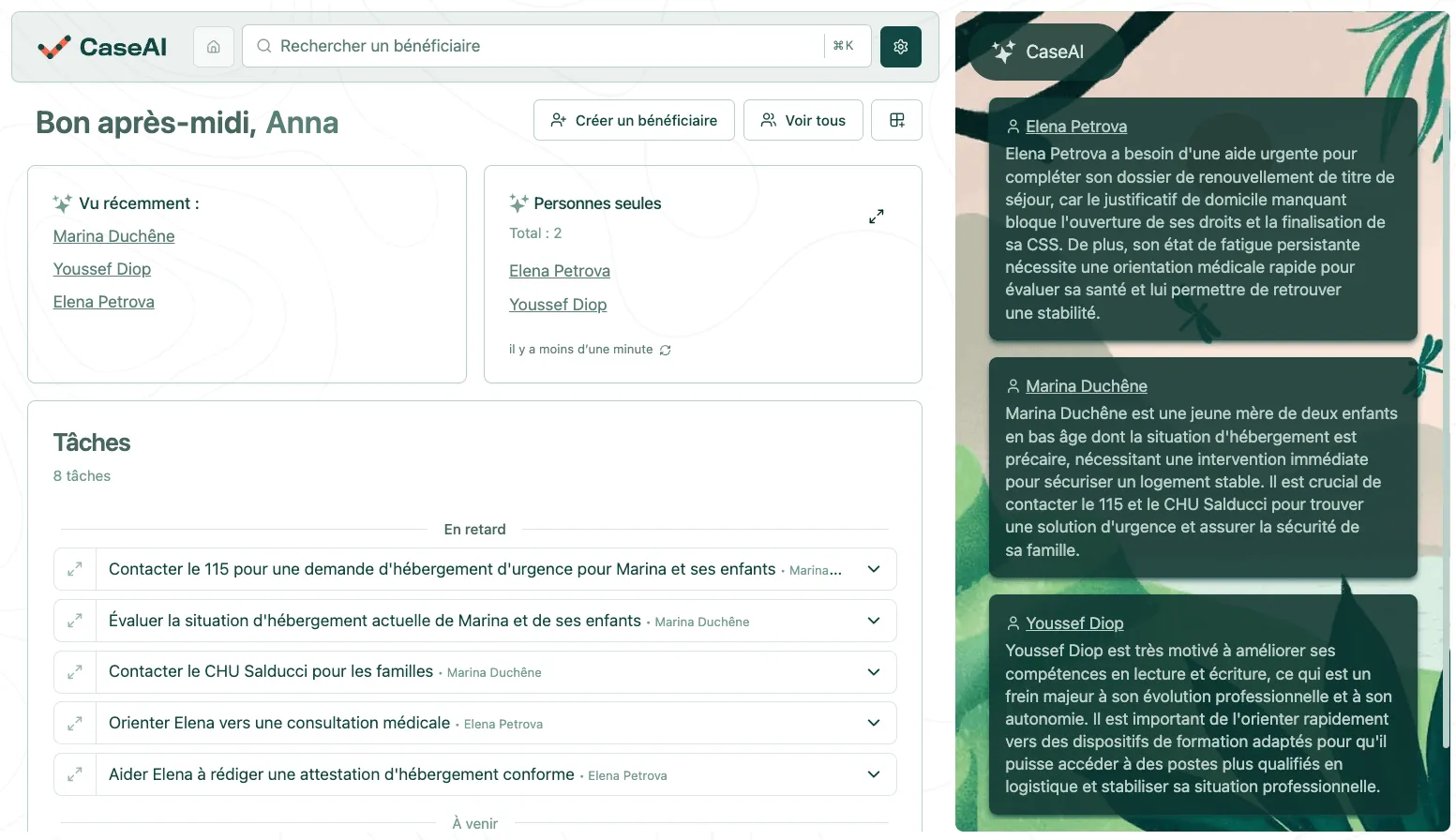 CaseAI product screenshot